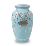 Light Blue Garland Drop Cremation Urn
