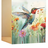 Memorial Hummingbird Tribute Full Size Cremation Urn in Gold