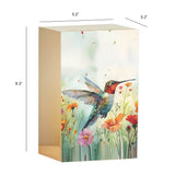 Memorial Hummingbird Tribute Full Size Cremation Urn in Gold