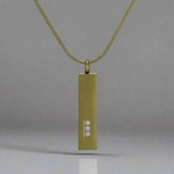Bronze Pillar Pendant With Cubic Zirconias