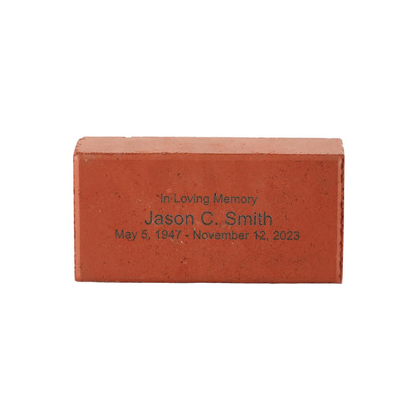 Personalized Outdoor Red Remembrance Brick | Oneworld Memorials