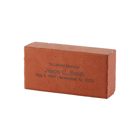 Personalized Outdoor Red Remembrance Brick
