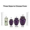 Classic Expressions: "You Left Paw Prints" Purple Pet Urn In Extra Small