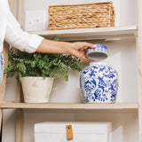 Exotic Blue Ceramic Cremation Urn