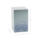Cascade Pewter Cremation Urn With Blue Mosaic
