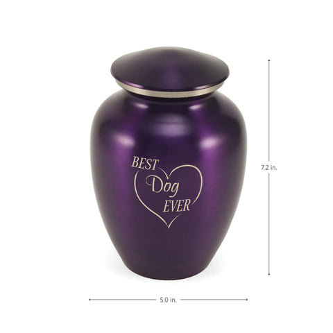 Classic Expressions: "Best Dog Ever" Purple Pet Urn In Small