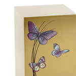 Cascade Bronze Cremation Urn With Purple Butterflies