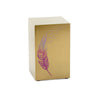 Cascade Bronze Cremation Urn With Red Take Flight Feather