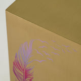 Cascade Bronze Cremation Urn With Red Take Flight Feather