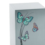 Cascade Pewter Cremation Urn With Teal Butterflies