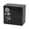Black, natural marble urn featuring shimmering pink roses main image.