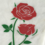Keystone White Marble Cremation Urn With Red Roses