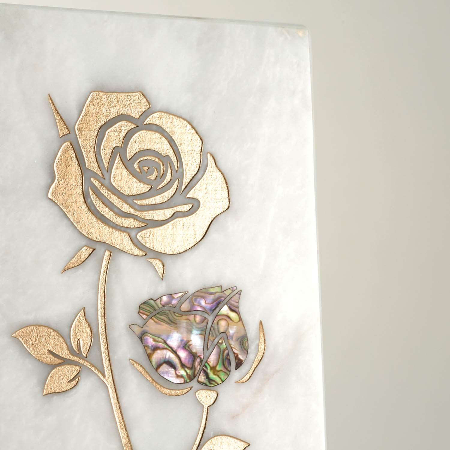 Keystone White Marble Cremation Urn With Roses + Precious Pink Inlay ...