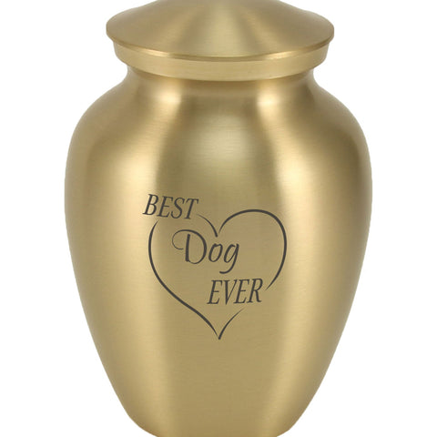 Classic Expressions: "Best Dog Ever" Bronze Pet Urn In Extra Small