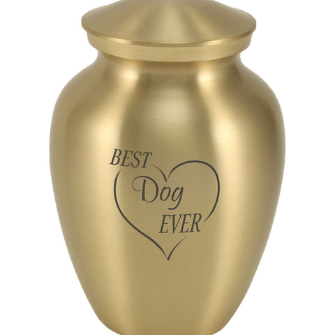 Classic Expressions: "Best Dog Ever" Bronze Pet Urn In Petite