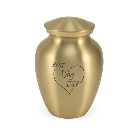Classic Expressions: "Best Dog Ever" Bronze Pet Urn In Extra Small