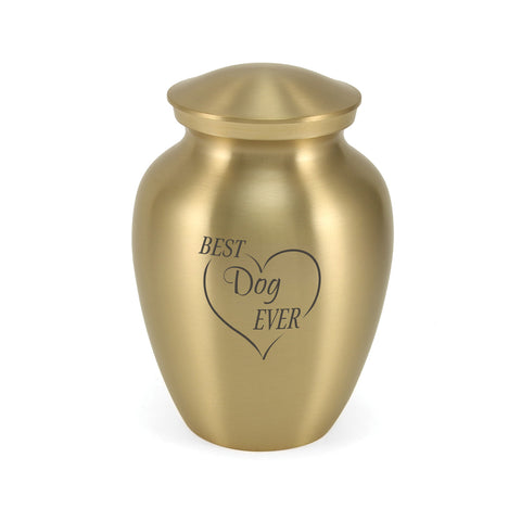 Classic Expressions: "Best Dog Ever" Bronze Pet Urn In Petite