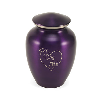Classic Expressions: "Best Dog Ever" Purple Pet Urn In Small