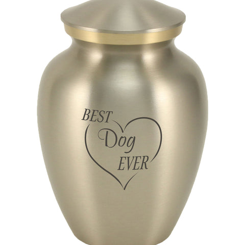 Classic Expressions: "Best Dog Ever" Pewter Pet Urn In Petite