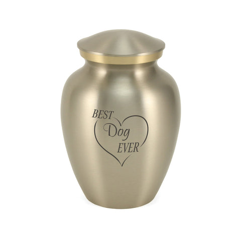 Classic Expressions: "Best Dog Ever" Pewter Pet Urn In Extra Small