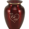 Classic Expressions: "Best Cat Ever" Ruby Pet Urn In Extra Small