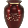 Classic Expressions: "You Left Paw Prints" Ruby Pet Urn In Extra Small