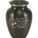 Classic Expressions: "You Left Paw Prints..." Slate Pet Urn In Extra Small
