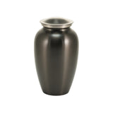 Classic slate metal cremation urn main image.