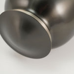 Classic slate metal cremation urn detail image.