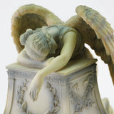 Aged Weeping Angel Urn in Large