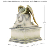 Aged Weeping Angel Urn in Large