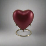 Grecian Magenta Heart Keepsake Urn
