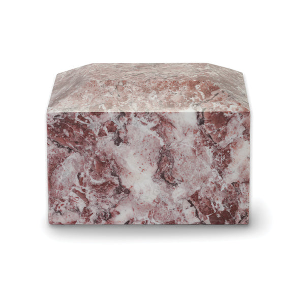 UHYMR Rosemary Natural Marble Cremation Urn box variation image large swirls.