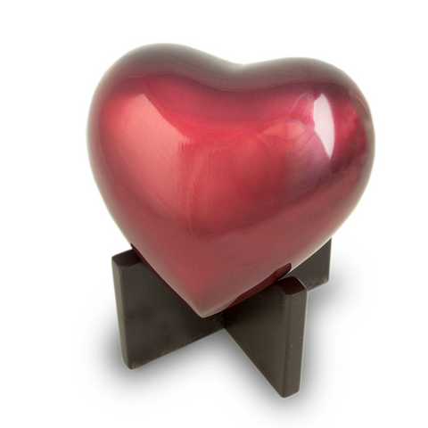 Arielle Heart Urn - Ruby Red