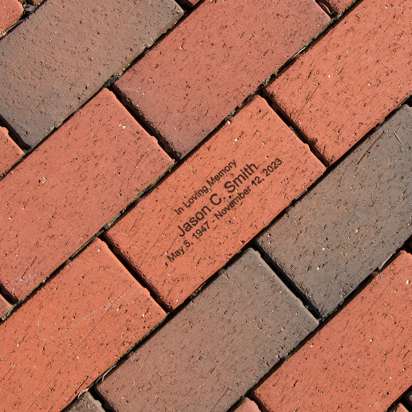 Personalized Outdoor Red Remembrance Brick | OneWorld Memorials