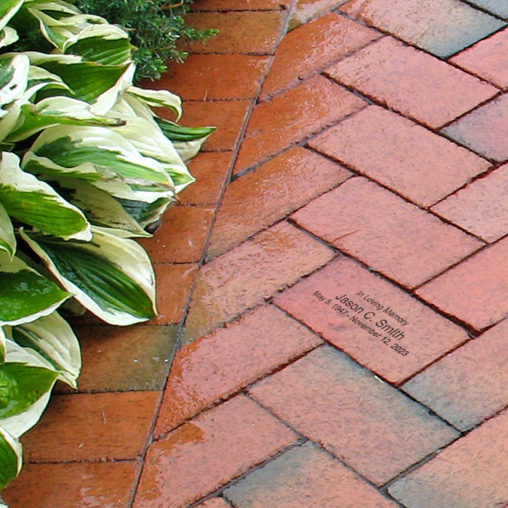 Personalized Outdoor Red Remembrance Brick | Oneworld Memorials