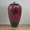 Tall Bamboo Cremation Urn In Red