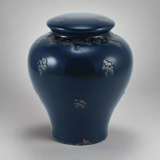 Linden Blue Ceramic Cremation Urn in Large