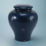 Linden Blue Ceramic Cremation Urn in Large