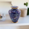Nouveau Butterfly Cloisonne Urn In Extra Small