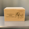 Bamboo Cremation Box with Proud Elephant Design