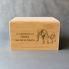Bamboo Cremation Box with Proud Elephant Design