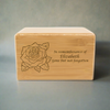 Bamboo Cremation Box with Gentle Rose Design