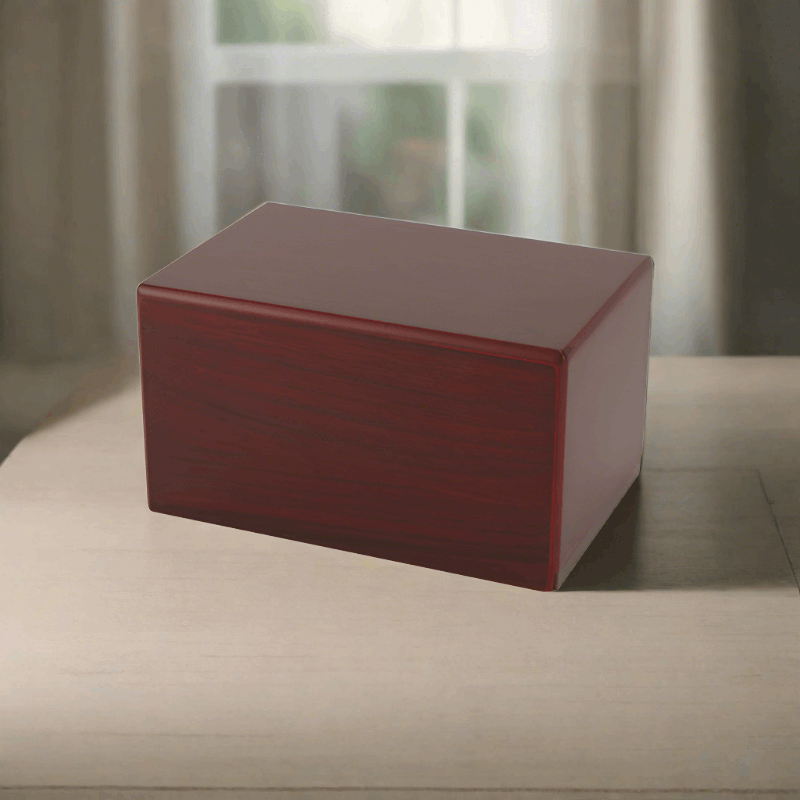 Cherry Wood Pet Urn Box