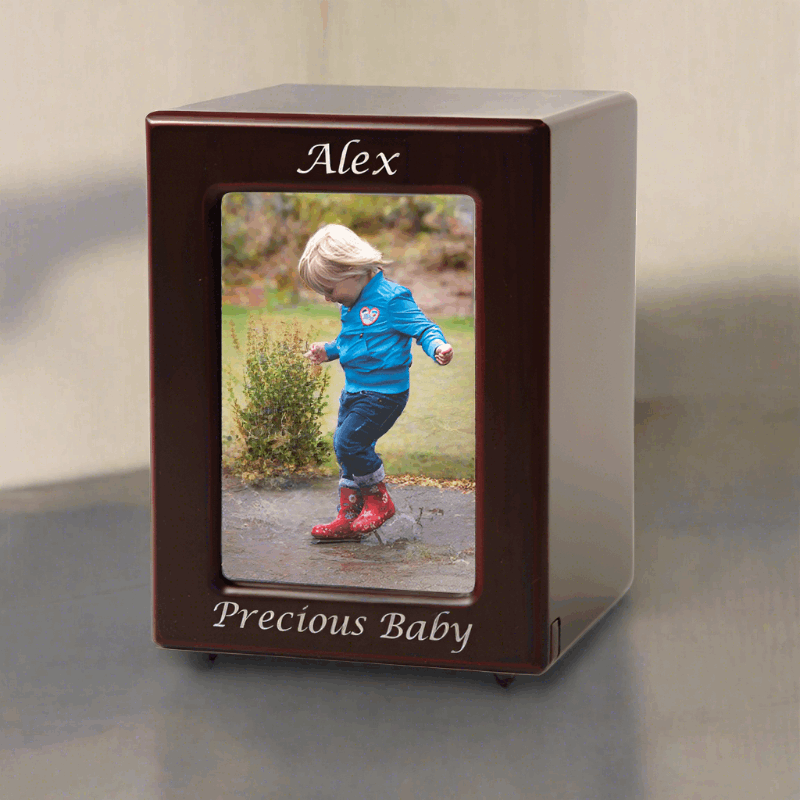 Personalised White MDF Wood Cremation Urn – Adult Child Pet – Fully Engraved