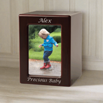Cherry MDF Child Cremation Photo Urn