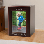 Cherry MDF Child Cremation Photo Urn