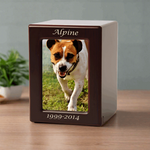 Cherry Pet Photo Cremation Urn In Small