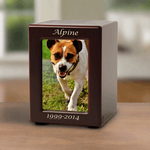 Cherry Pet Photo Cremation Urn In Small