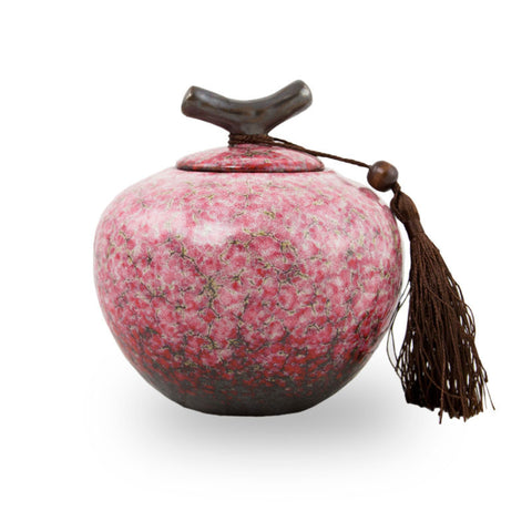 Sakura Pink Small Ceramic Pet Cremation Urn